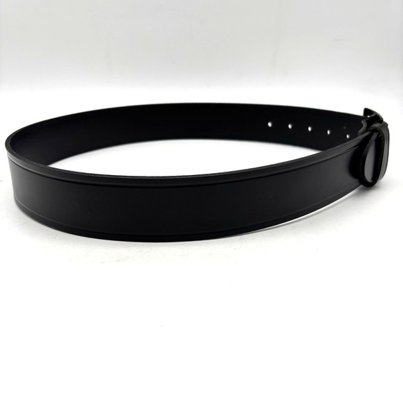 NEW Perfect Fit Black Genuine Leather Black Buckle Men's Belt 34 Made in USA - Picture 6 of 15